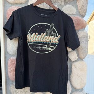 Midland Black Graphic Tee - Short Sleeve